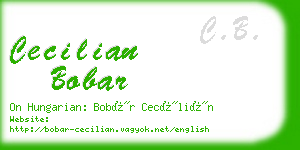 cecilian bobar business card